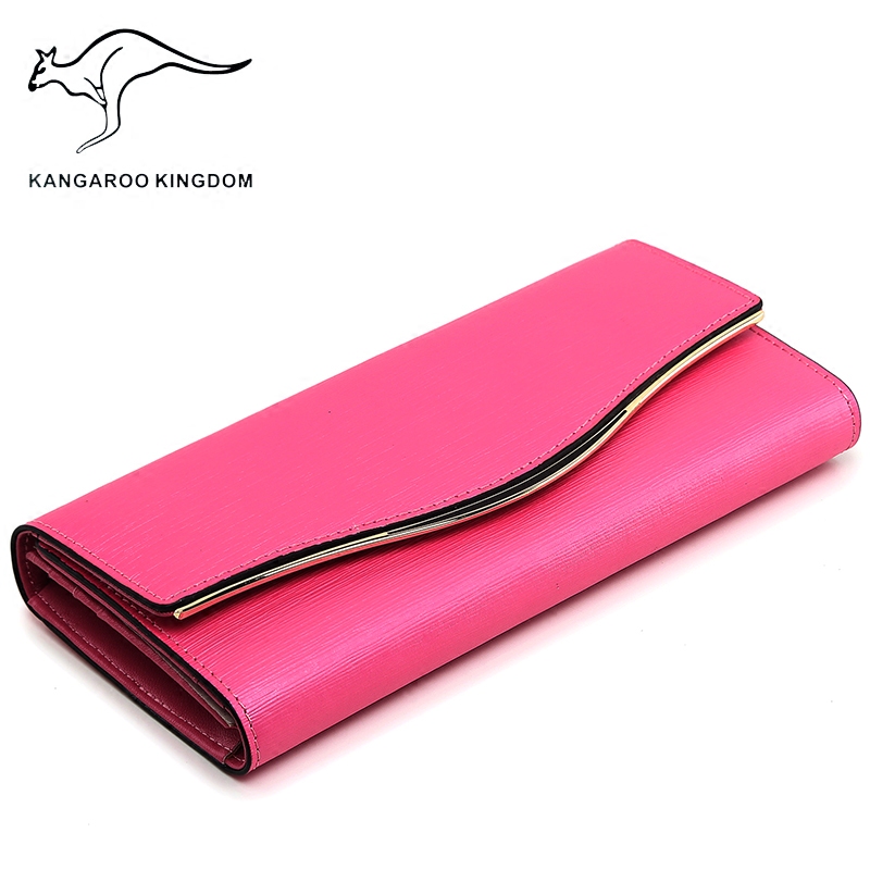 2021 New three discount wallet female long - edition buckle fashion tide leather wallet female wallet Han handbag female cow skin
