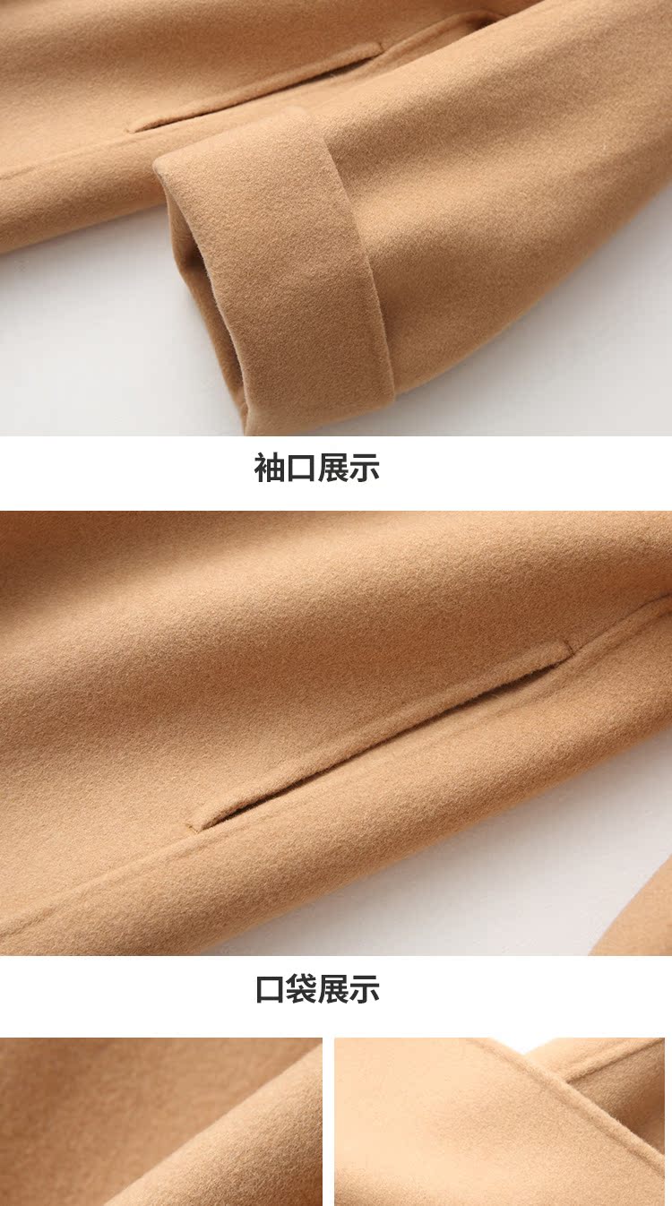 Mùa thu đông 2018 phiên bản Hàn Quốc của áo khoác cashmere hai mặt dành cho nữ mới trong chiếc áo khoác len dài len màu rắn áo phao lông vũ nữ