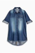 Spot UK next Big boy dark blue denim shirt 12-14 years old