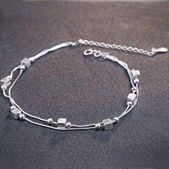 Bracelet de cheville Femme en Argenterie - Ref 3102499 Image 4