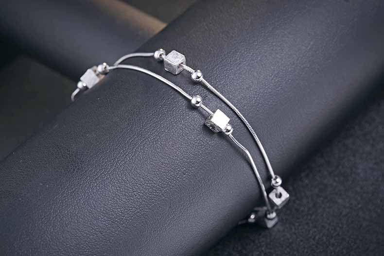 Bracelet de cheville Femme en Argenterie - Ref 3102499 Image 7