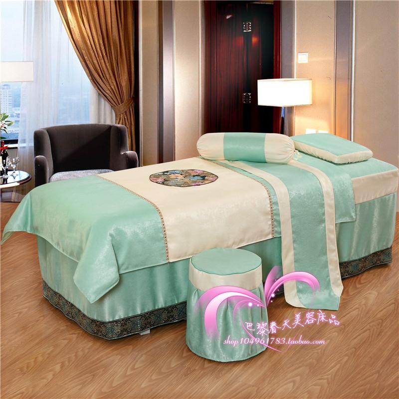 Cao cấp vẻ đẹp giường bao gồm bốn bộ thẩm mỹ viện đặc biệt massage trị liệu massage giường thiết lập với lỗ đặc biệt cung cấp