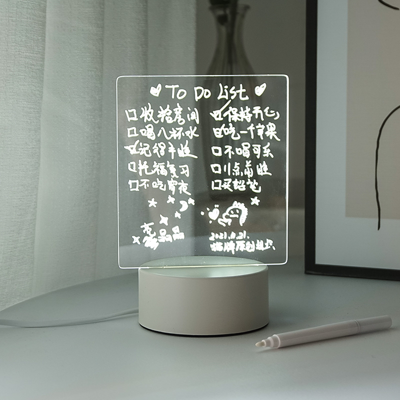 ins stay message board small night light creative writing board table light diy erasable cheat tips desktop decoration atmosphere light