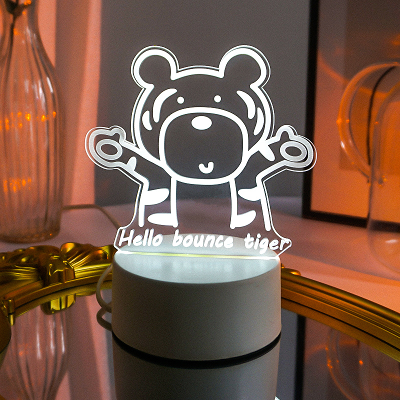 Tigger night light cute bedroom desktop table lamp ins creative atmosphere light eye protection sleep bedside lamp LED light