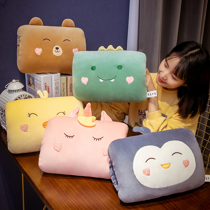 Winter long tube hand warmer pillow insert plush hand cover female student office nap small pillow hand cover hand warmer pillow