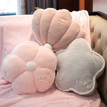 Flowers Hug Pillow Quilt Dual-use Shell Lean for Pillow Car Cushions Seat Office Afternoon Nap Pillow Backrest Cushion Woman