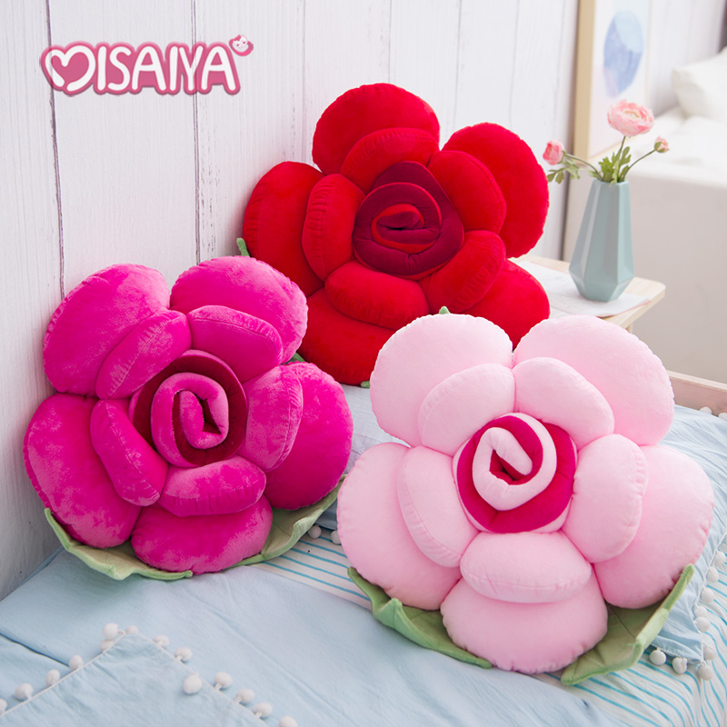 Rose Hug Pillow Home Sofa Hug Pillow Bedside Leaning Pillow Office Bedroom Living Room Decoration Large Back Cushion Car Woman