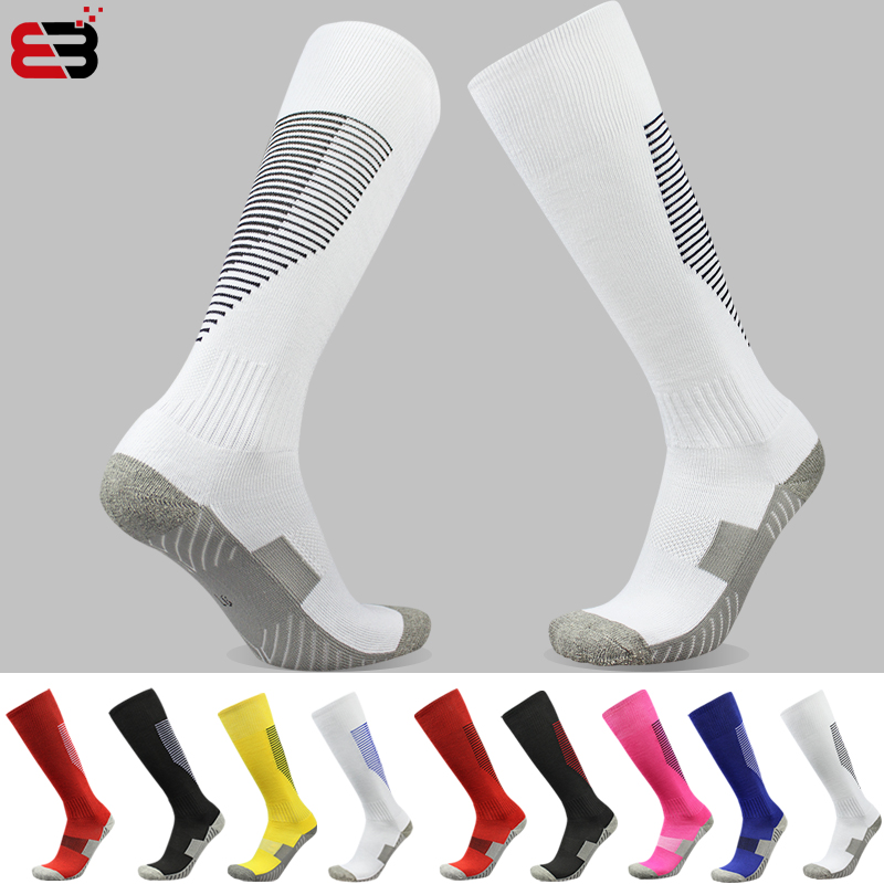 Football socks men and women adult long tube over the knee professional thickened towel bottom middle tube children training high tube sports socks