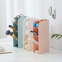 Pen holder creative cosmetics storage box multi-layer split inclined pen holder multi-function pen brush puff storage clip