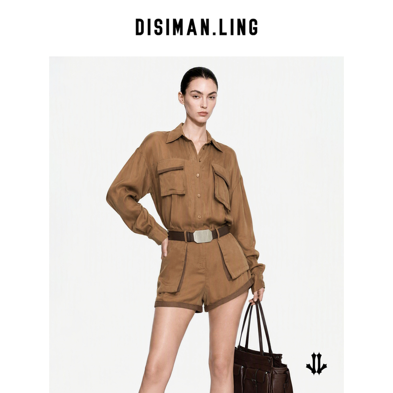 Disimanling Women's Workwear Jumpsuit Slimming One-Piece Outfit for Dating and Vacation, Fall 2026