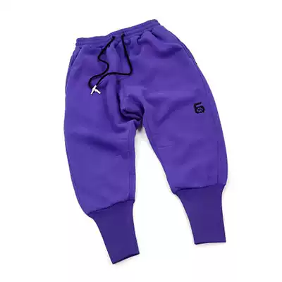 (Zone 6)EASY SERIES Jane series purple warrior logo sports men's velvet autumn and winter beam leg guard pants