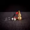 Car key pendant brass gourd keychain men's personality creative pure copper small gourd pendant key chain women