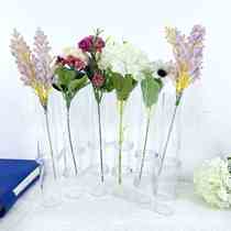 Internet celebrity ins style flower plant hydroponic flower arrangement flower arrangement combination decoration glass test tube vase flower stand