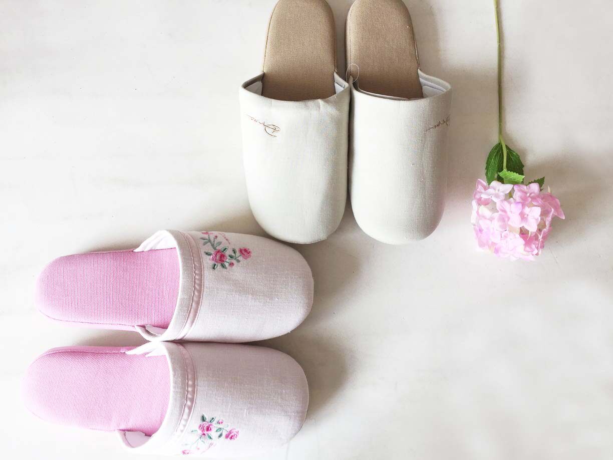 Comfortable ash cotton home hard sponge home couple slippers