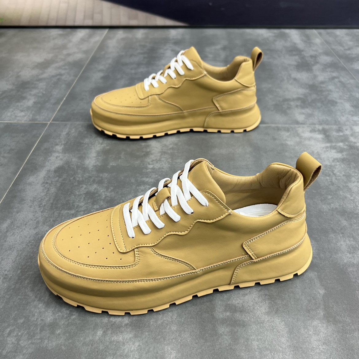 2022 springtime low helps men's shoes new bag bottom sneaker lacing round head thick bottom trendy casual fast hand favourites