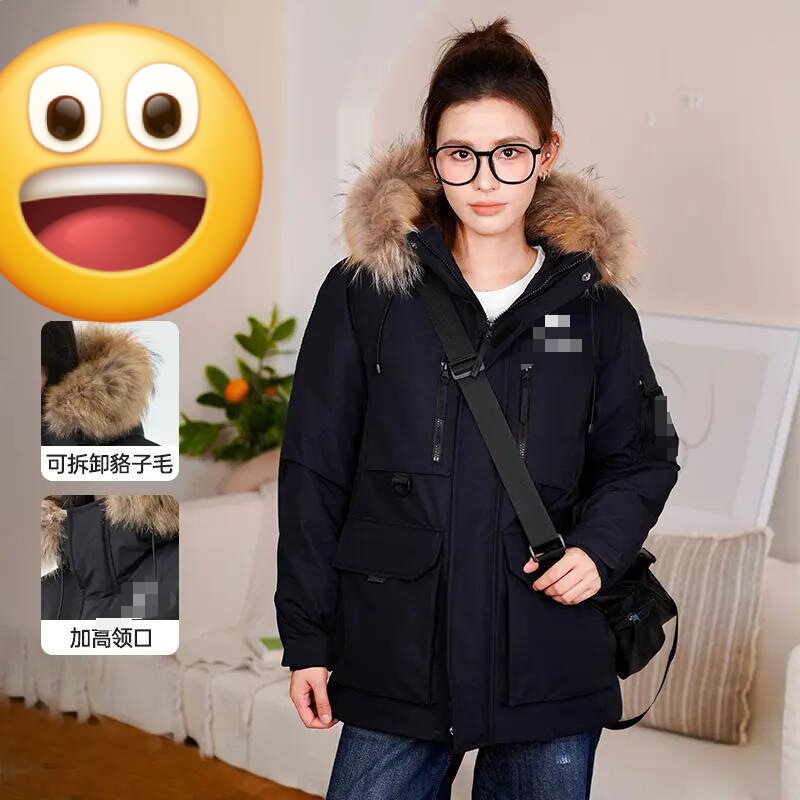 Unisex down Jacket Parka Mid-Length 2026 New Winter Thickened Warm Duck down Coat