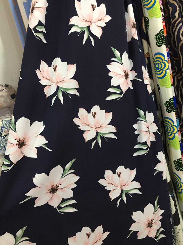 60 lụa cotton cao cấp cotton dệt bông lanh tre bông lô hội cotton kỹ thuật số váy lụa - Vải vải tự làm vải borip