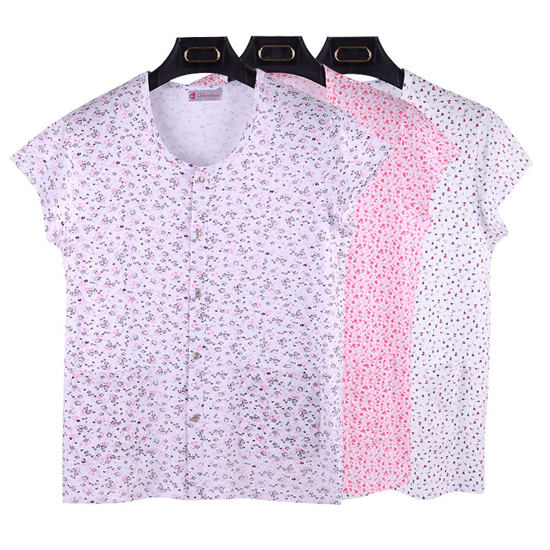 Summer middle-aged and elderly short-sleeved vests for the elderly