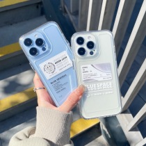 Smiley Face Planet Apple 13Promax Mobile Phone Shell iphone12 Transparent Anti-Fall Metal Button 11 Silicone Creativity