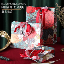 Red Gift Bag Wedding Companion Gift Bag Advanced Sensation Wrapping Paper Bag Birthday Gift Bag Womens Day Hand Bag