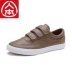 Mọi người mùa thu trắng giày cắt thấp nam Giày thể thao Velcro nam phiên bản Hàn Quốc của giày đế bằng da thủy triều thegioigiaythethao Giày thấp