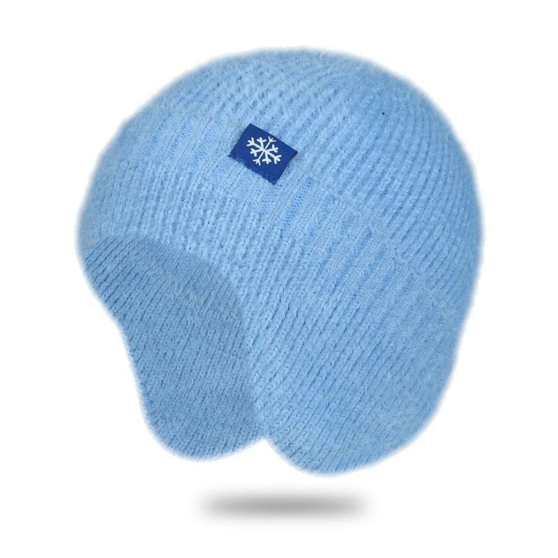 帽子男冬防寒针织帽加厚保暖毛线帽加绒冬季骑行电动车防风护耳罩 5