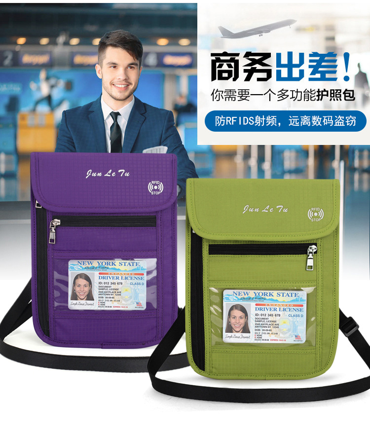 Du lịch nước ngoài gói hộ chiếu đa chức năng gói tài liệu không thấm nước trong suốt giữ hộ chiếu RFID tài liệu bao hộ chiếu hộ chiếu - Túi thông tin xác thực túi đeo chéo nữ mini