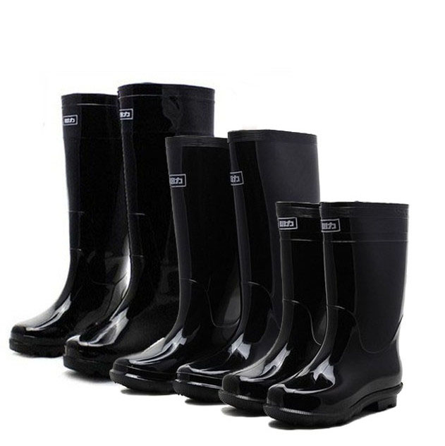Ultra high cylinder men's middle cylinder labour protection rain boot rain shoes waterproof rubber boots anti-acid-proof high work mine boots
