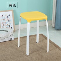 Plastic household stool bench table stool chair living room small apartment restaurant white dengzi restaurant high stool round stool