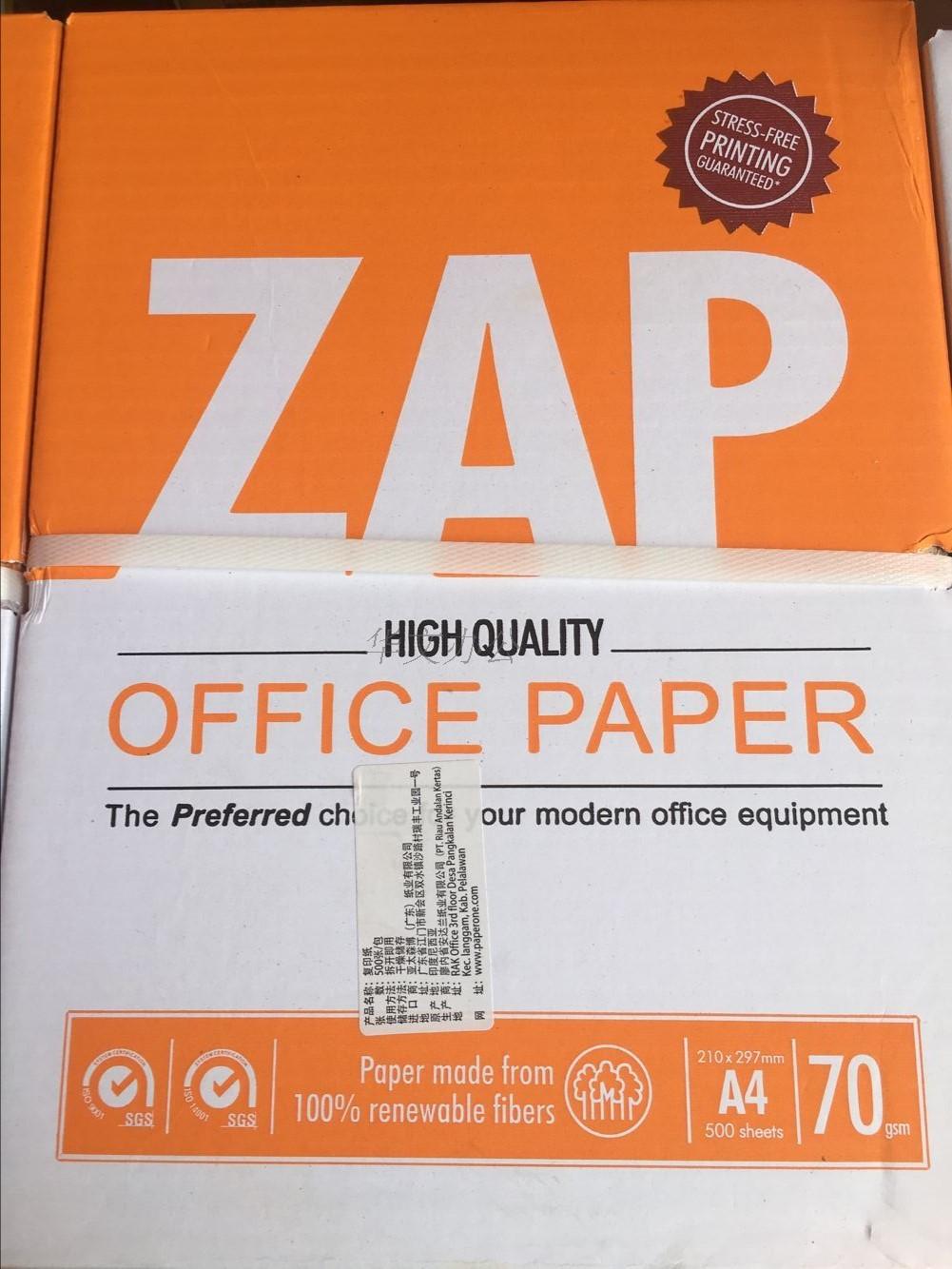 ZAP A4 in giấy trắng giấy 500 tờ 70g / 5 gói giấy văn phòng a4 hộp giấy 2500 tờ