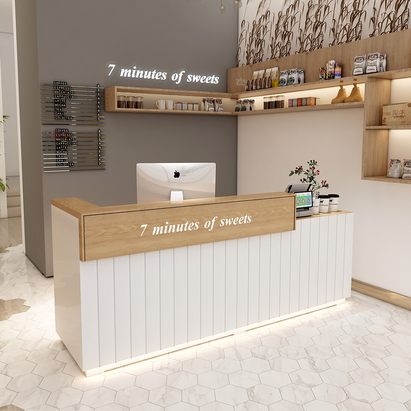 Clothing Store Cashier Desk Brief Modern Front Desk Beauty Salon Beauty Salon Bar Desk Milk Tea Shop Reception Counter Front Desk Desk-Taobao