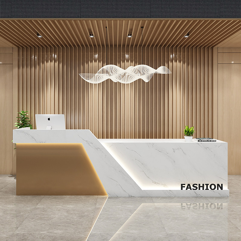 Simple modern beauty salon Bar clothing store Cash register counter Early education class Company reception desk Club welcome desk
