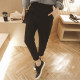 Spring and summer plus size fat girls slim tapered casual suit pants for women Korean style high-waisted nine-point pants small feet harem pants