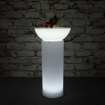 Nordic simple mobile led luminous furniture high bar table scattered table high bar round table KTV hotel high coffee table