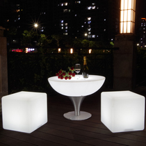 Hot selling cafe bar bar table and chair charging colorful remote control card seat sofa led luminous furniture