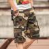 Mùa hè dụng cụ quần short nam mùa hè giản dị nhiều túi nam cotton mỏng cộng với phân bón cộng với quần short đi biển béo quần đùi nam Quần làm việc