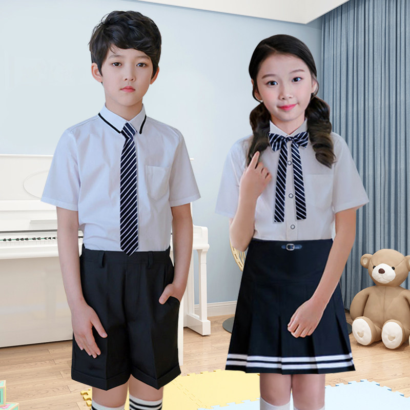 Kindergarten garden clothes summer clothes 2021 new children's class clothes British College style school uniforms for primary and secondary school students summer suit