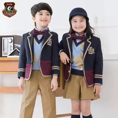 British style kindergarten Garden clothes spring and autumn clothes small suits college style children's class uniforms school uniforms autumn and winter suits