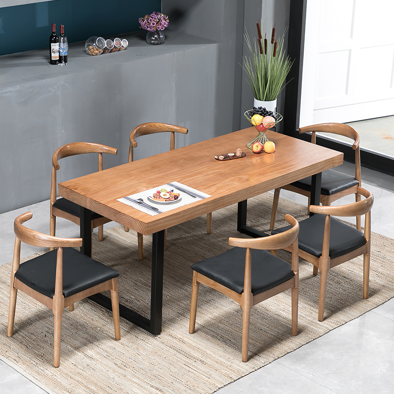 Buy Nordic small rectangular modern minimalist home dining table and