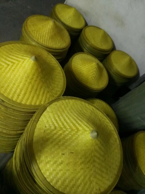 Bamboo Woven Hat Hat Handmade Bamboo Products Fishing Cap Sun Protection Anti-Rain Bamboo Bucket Hat Lampshade Decoration Stage Performance Props