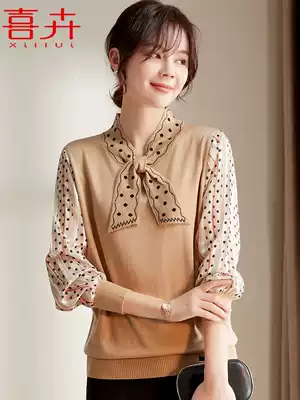 Mom autumn long sleeve bottoming shirt 40 years old 50 middle-aged women's foreign style thin coat senior knitted T-shirt