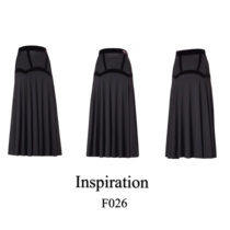 INSPIRATION modern dance skirt velvet stitching ballroom dance dance national standard dance practice skirt big dress 026