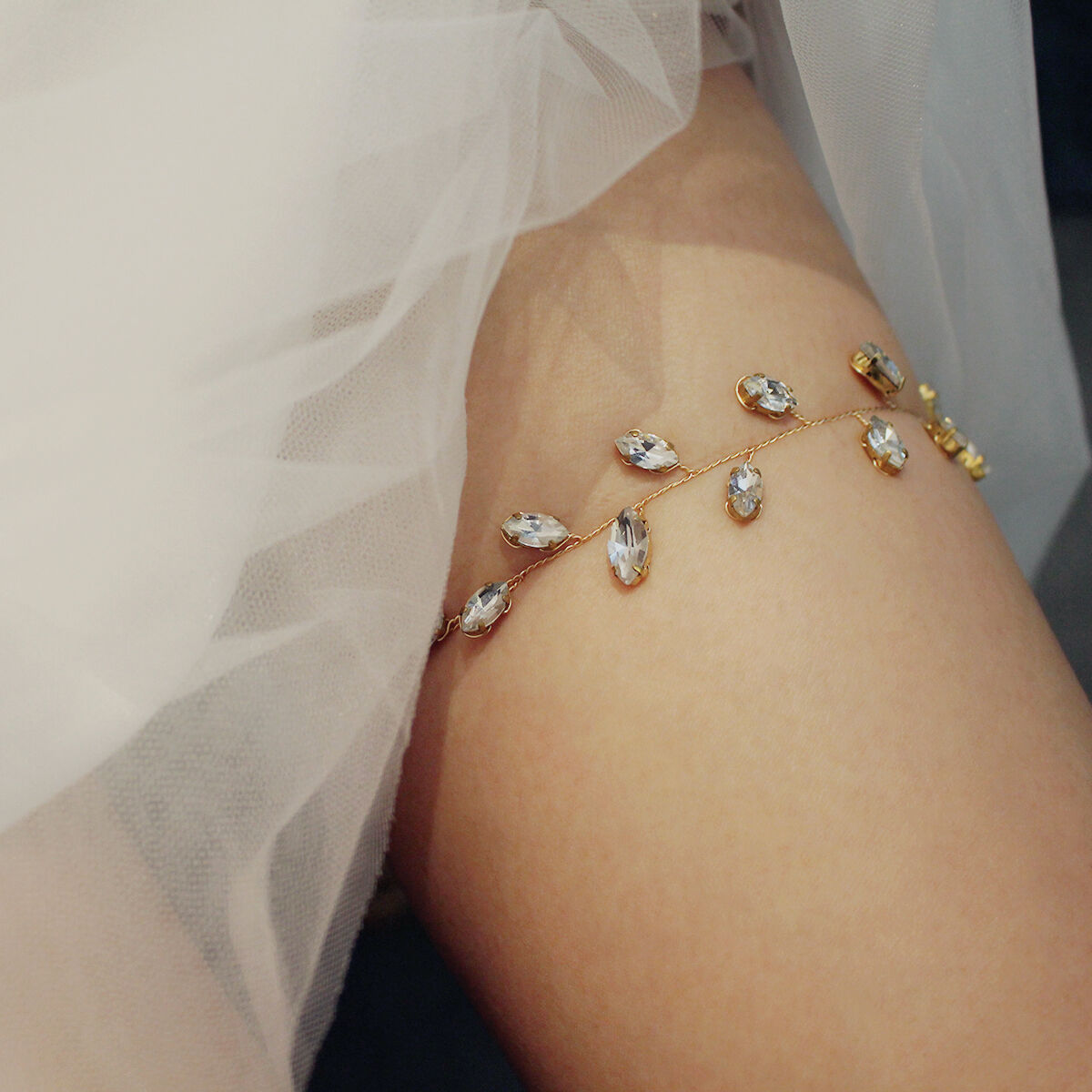 LR020 handmade bride wedding hanging socks with thigh strap water drilling legs ring leg decoration performance ornaments-Taobao