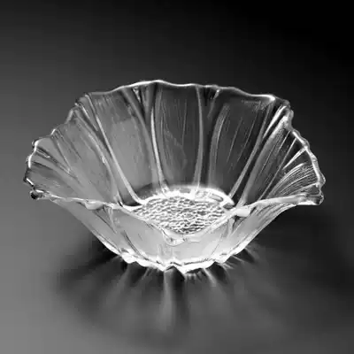 European small glass fruit plate creative home living room coffee table Crystal snack plate Bowl Bowl basin Nordic ins ornaments