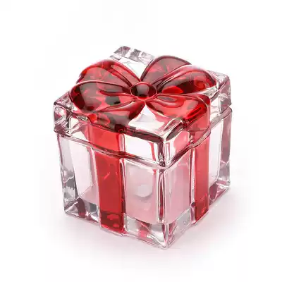 Crystal glass square sugar tank fruit jar storage jar dry fruit jar snack jar jewelry jar key jar box home