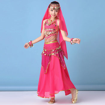 Indian girls sequin bellyband performance costume