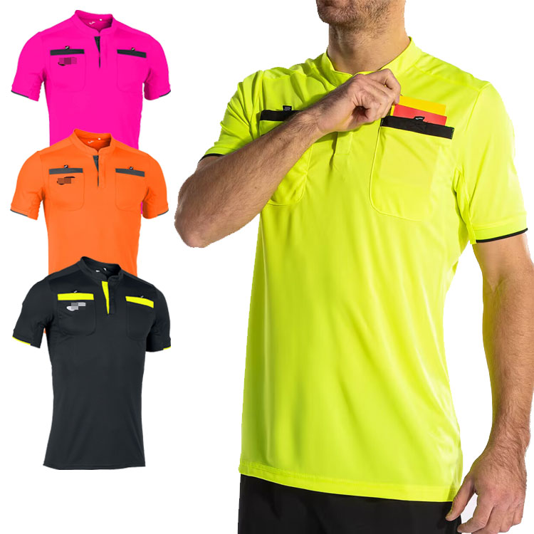 Foreign trade Spain JO men's football double pockets professional referee clothes breathable sports T-shirt 180 gr-Taobao