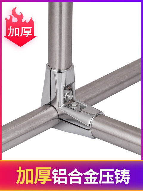 25 stainless steel pipe connections fixtures snap-on clothes rack accessories round tube rack two-way joint fastener fastener