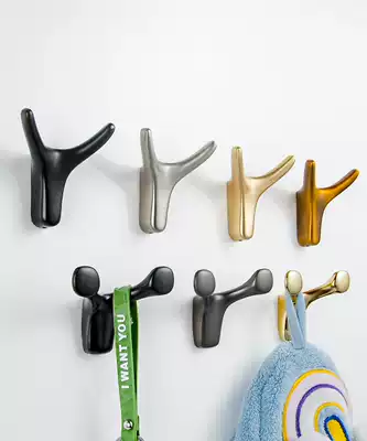 Creative cute clothes key adhesive hook entry door horn hanging clothes hook dressing room wall Wall free of holes