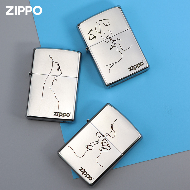 zippo lighter official original kiss lips tooth dependent kerosene lighter custom engraving man